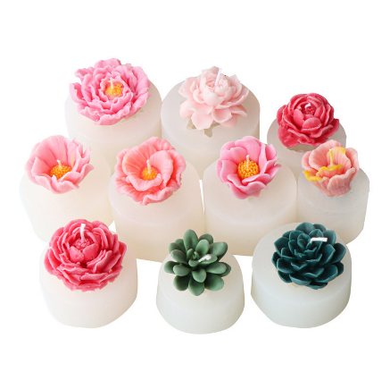 Molde para Velones y Jabones en Forma de Flor #4