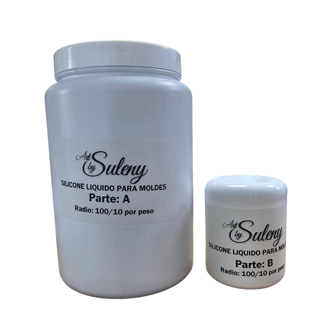 Cauchos de Silicon Líquido (Silicone Rubber) Translúcido 1:1 Kit de 2KG (4.2 libras) y Kit de 10KG (21 libras) Grado Alimenticio
