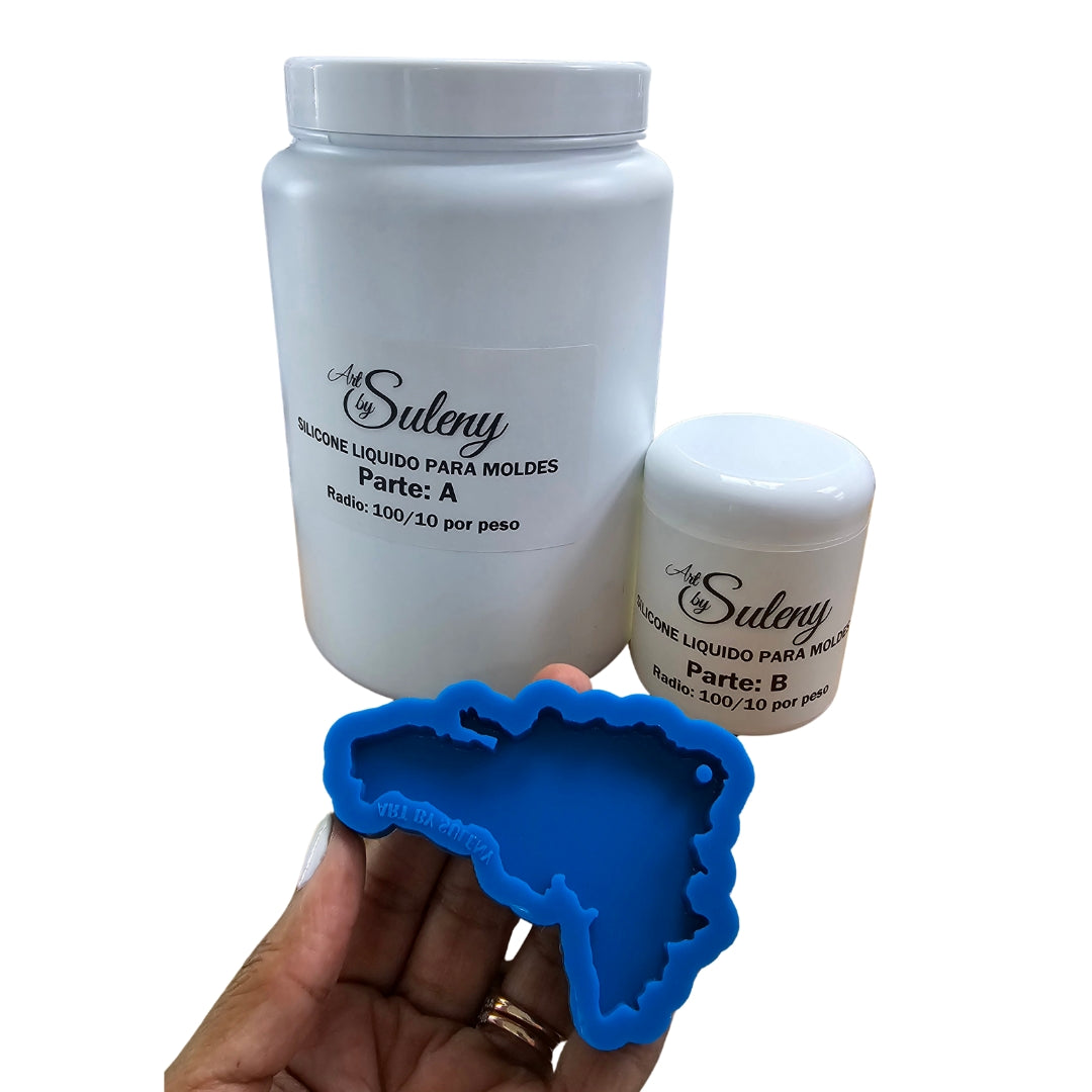 Cauchos de Silicon Líquido (Silicone Rubber) Translúcido 1:1 Kit de 2KG (4.2 libras) y Kit de 10KG (21 libras) Grado Alimenticio