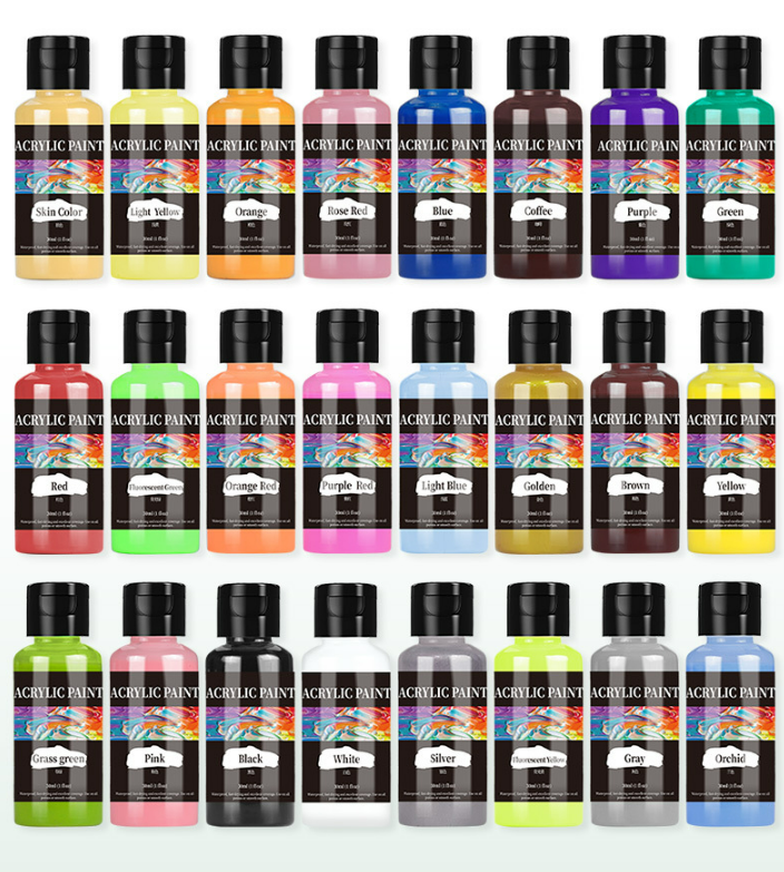 Pintura Acrílica para Arte y Manualidades 24 Colores