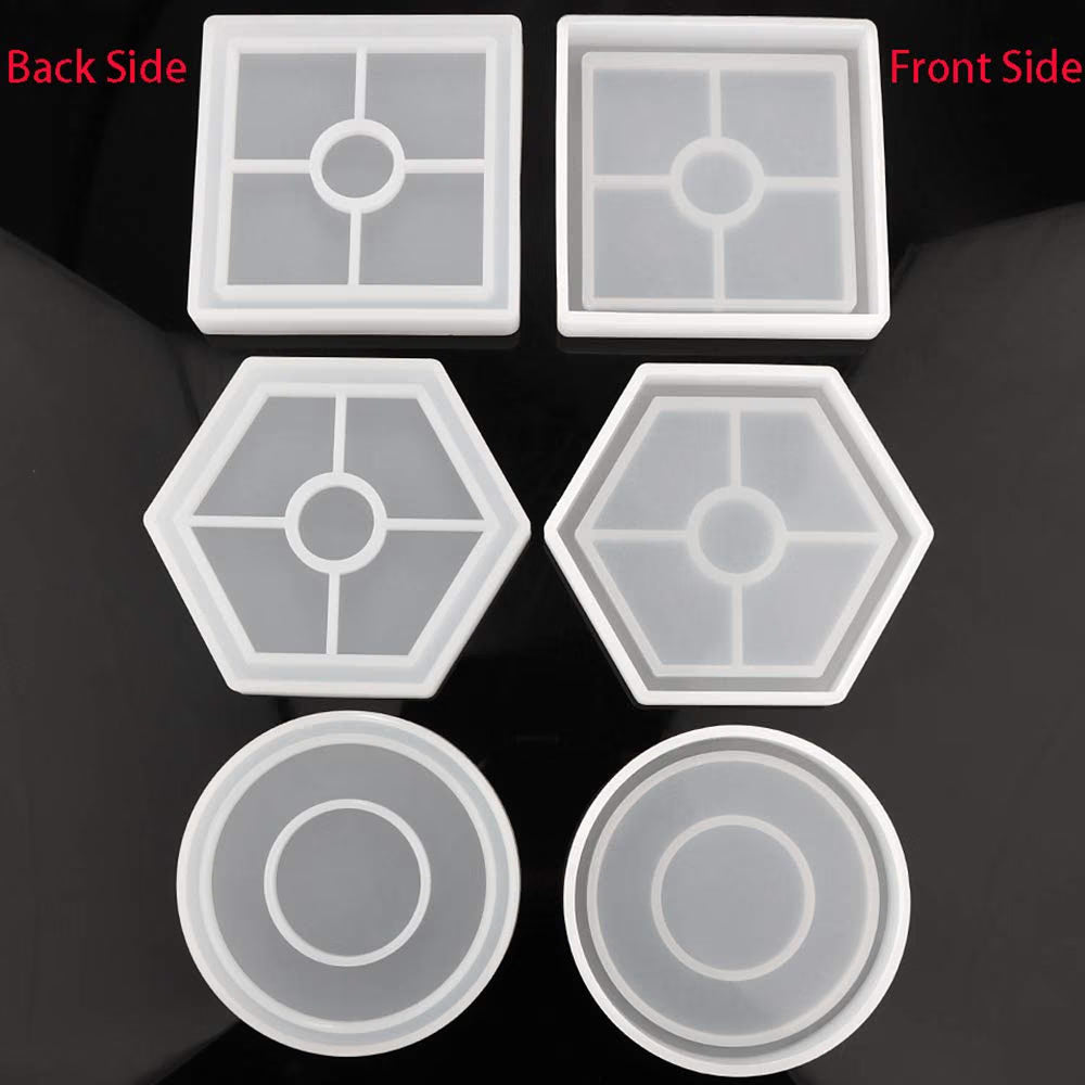 Molde para Porta Vasos Hexagonal, Redondo, Cuadrado con Borde