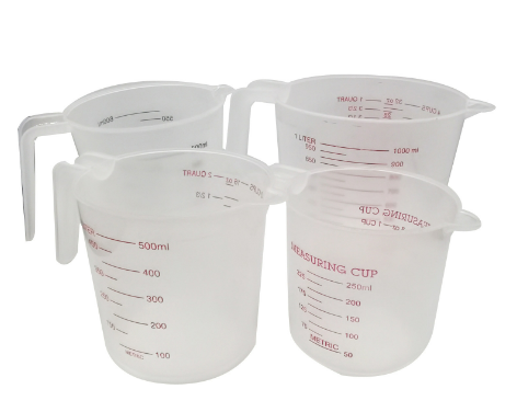 Vasos Medidores en Silicón con Agarradera