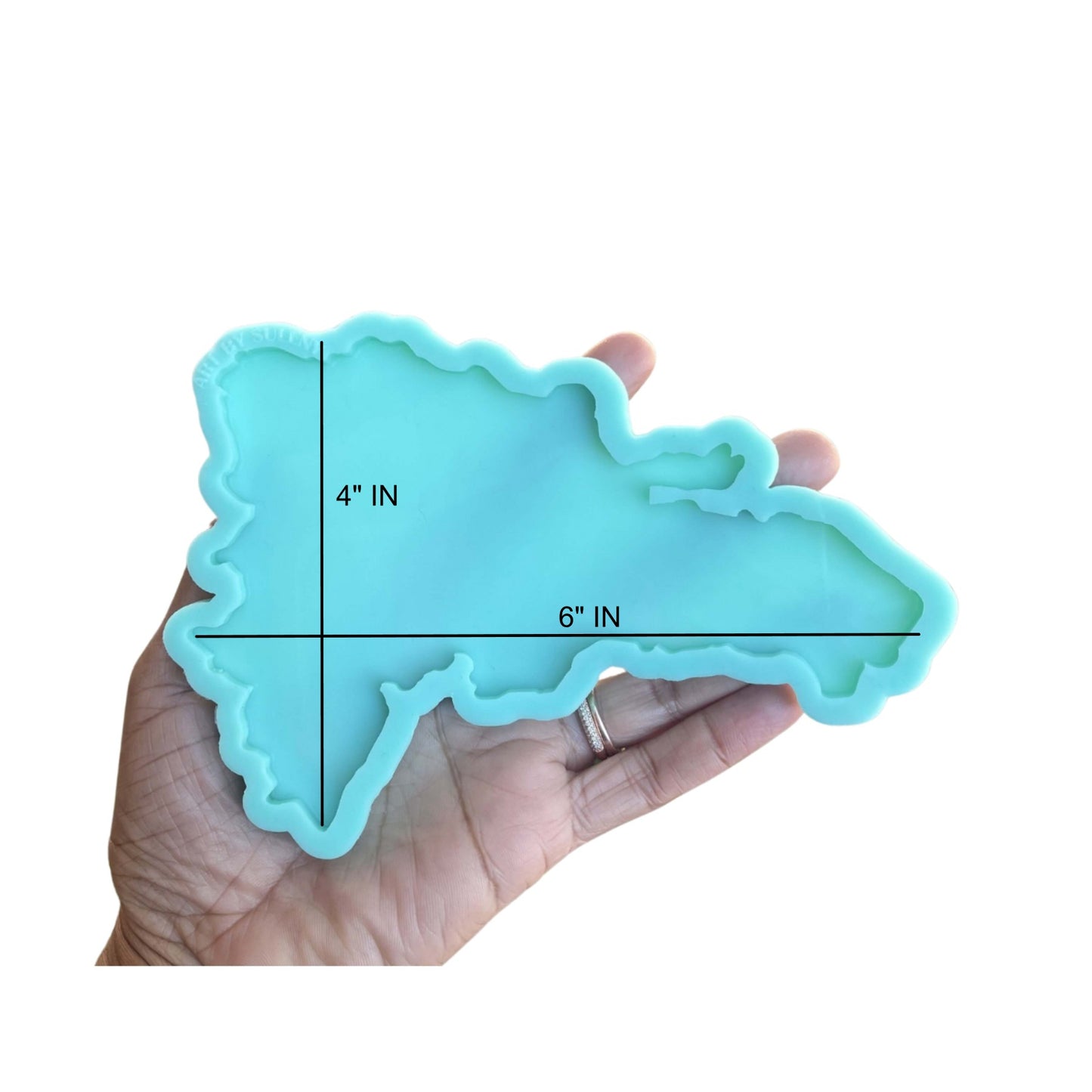 Molde de Mapa República Dominicana Extra Grande para Porta Vasos