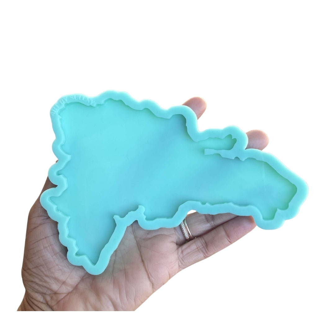 Molde de Mapa República Dominicana Extra Grande para Porta Vasos