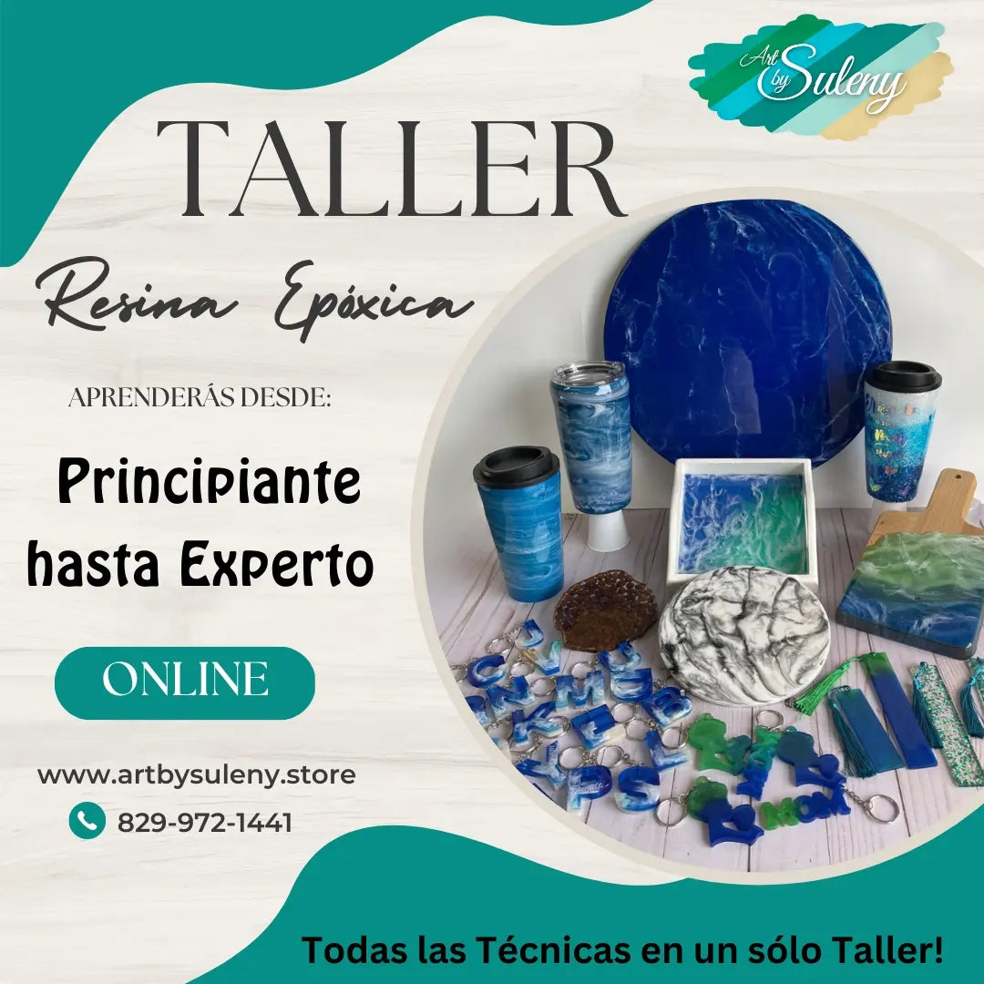 Taller de Resina Epóxica ONLINE TODOS LOS NIVELES! Desde Principiante hasta Experto!