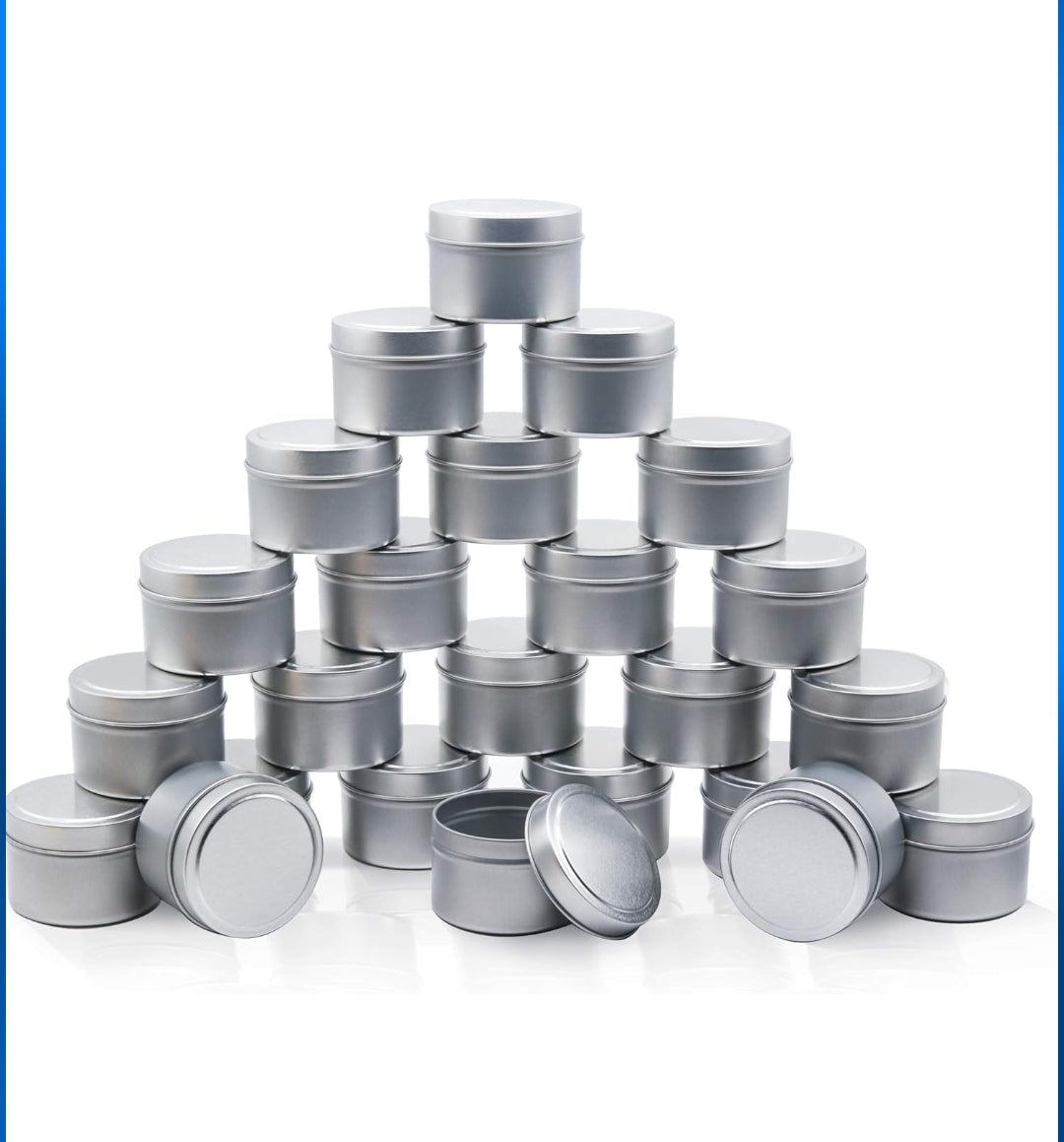 Tarros Metalicos para velones grandes 240ML (75x50mm)