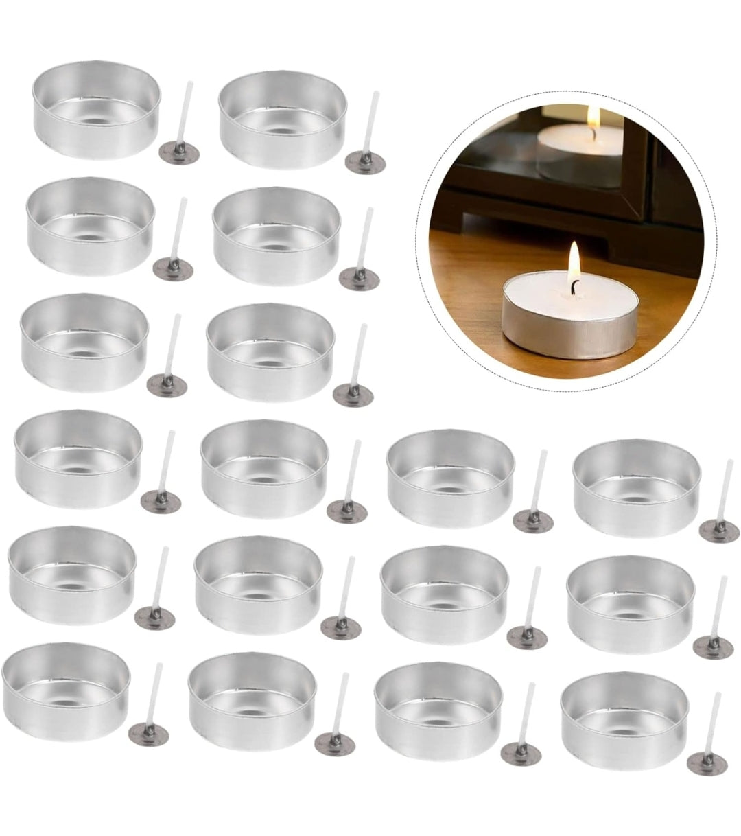 Tarro de metal para velas / Velones