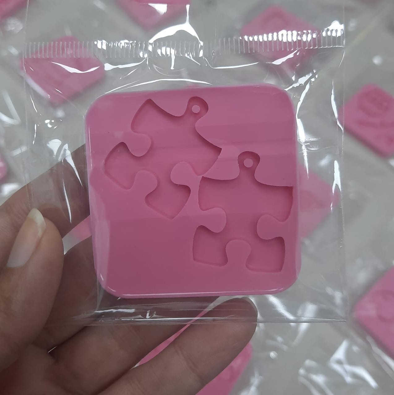 Molde de Pieza de Rompecabeza para Dijes y Aretes