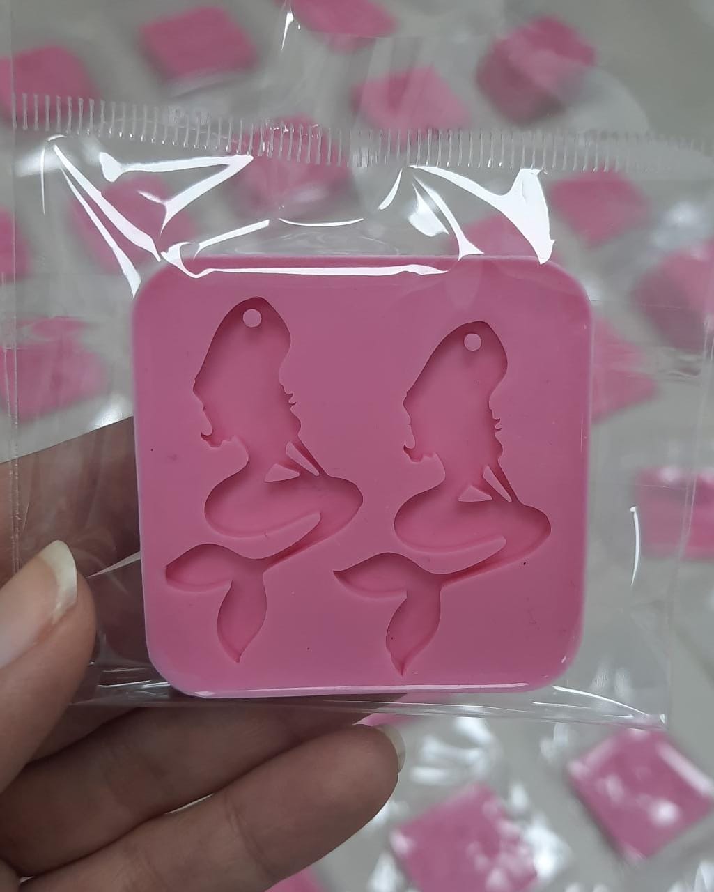 Molde de Sirena doble doble para Dijes y Aretes