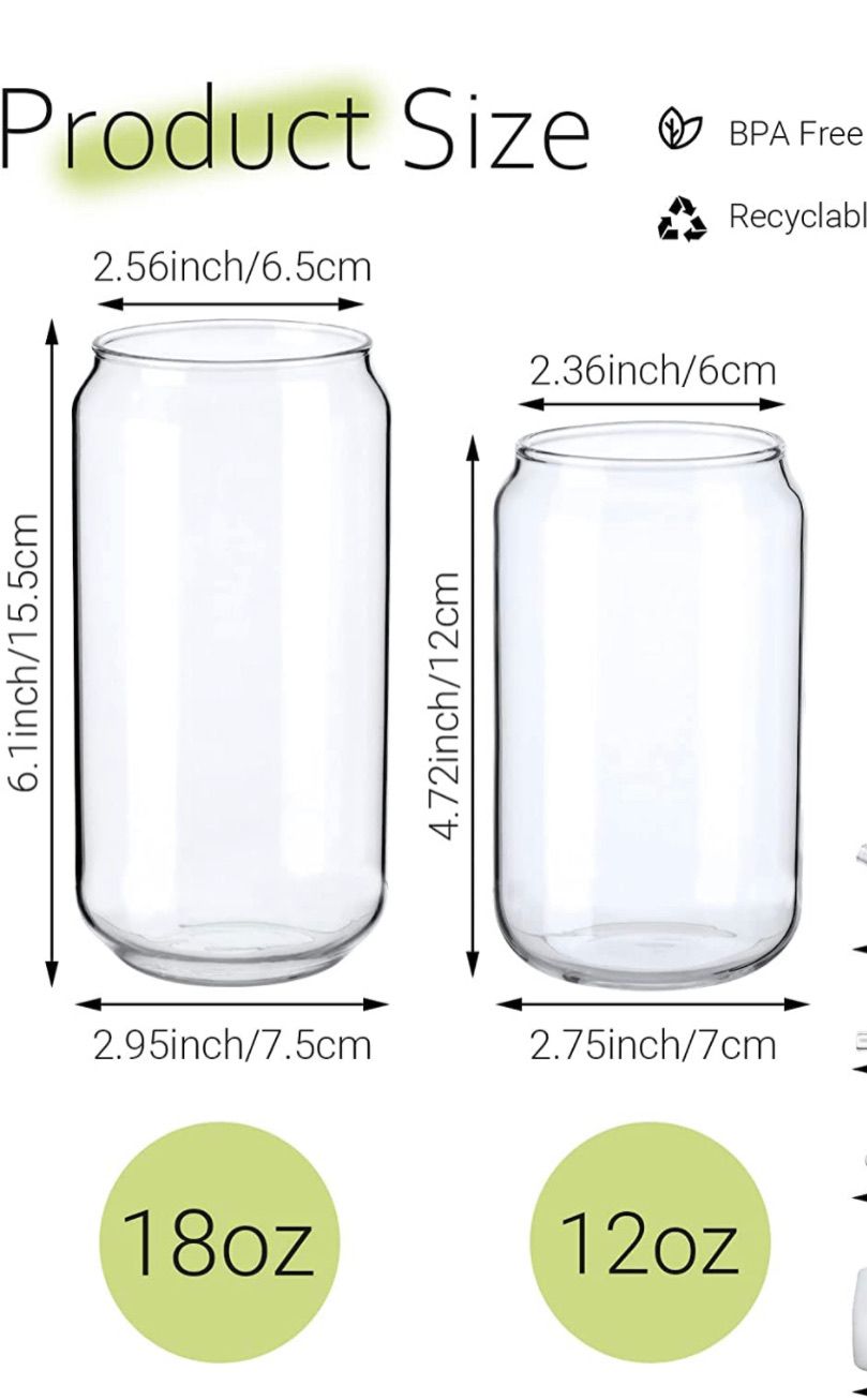 Vasos de cristal sin personalizar