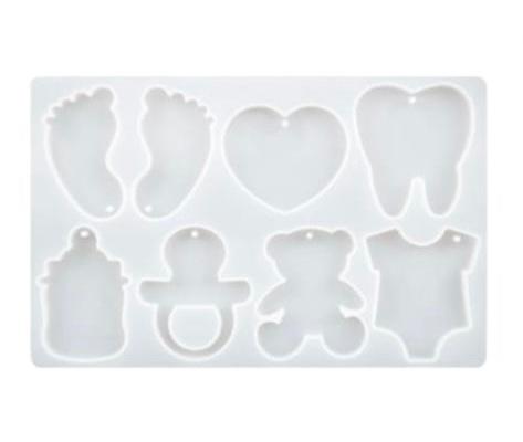Molde Figuras de Bebe y Muela para Baby Shower
