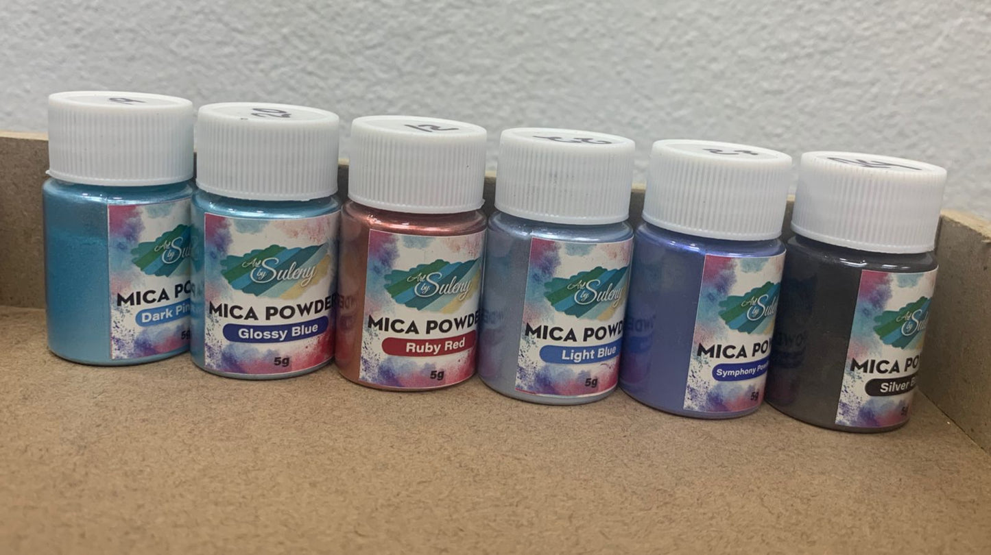 Mica Powder Pigmento Pigmento para Resina / Velones y Jabones 12 unid.