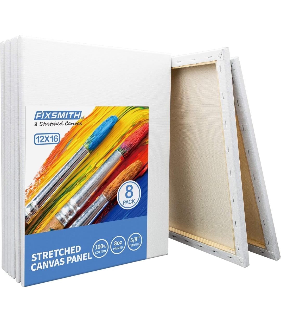 Lienzo estirado para pintar, Canvas con bastidor