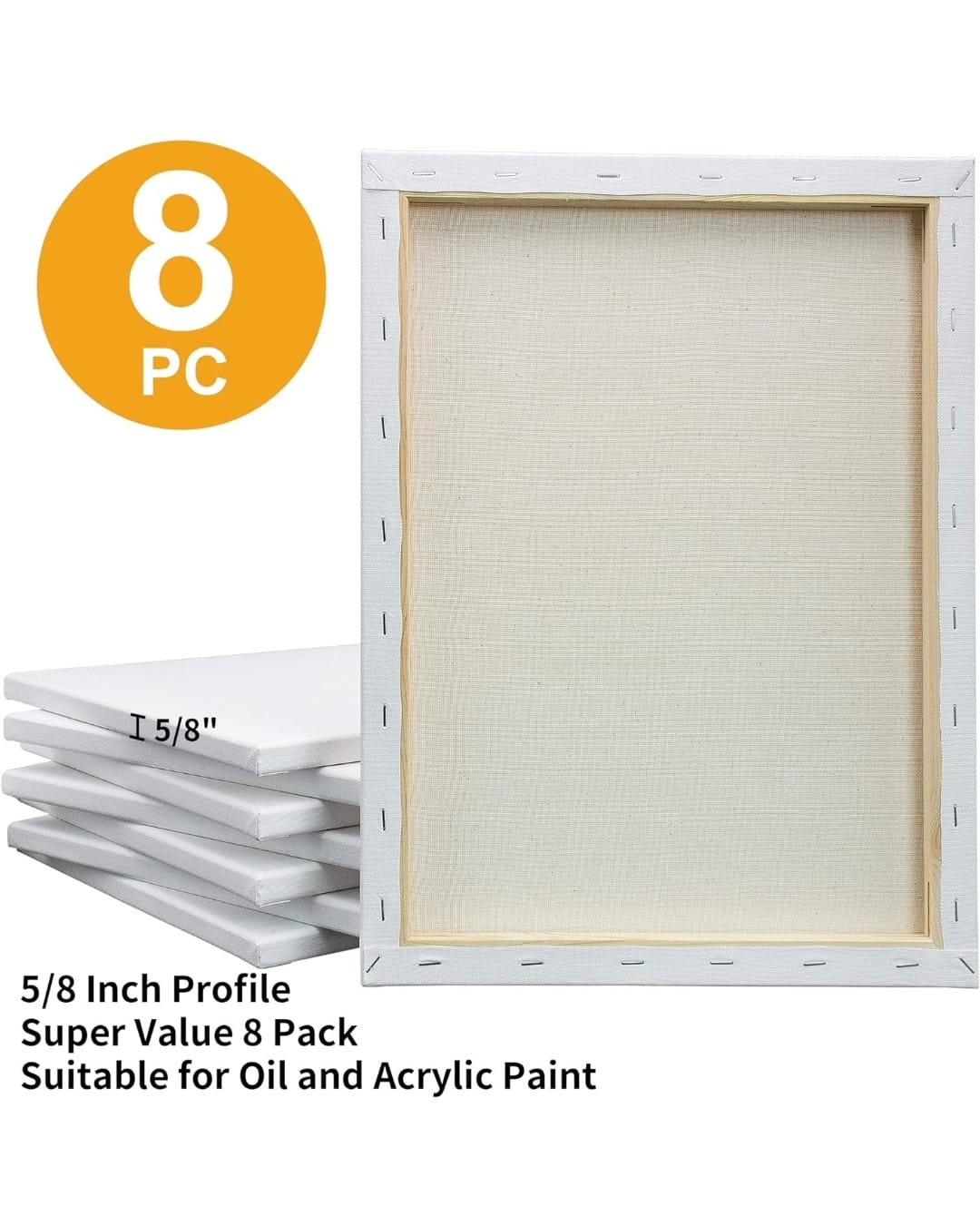 Lienzo estirado para pintar, Canvas con bastidor