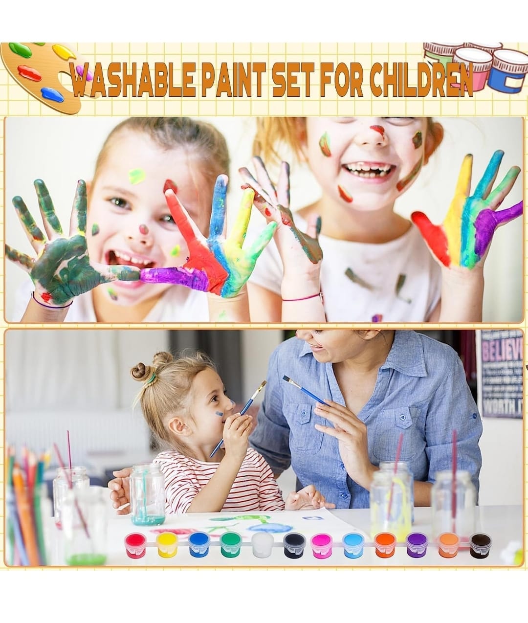 Mini Juego de Pintura Acrílica 12 Colores