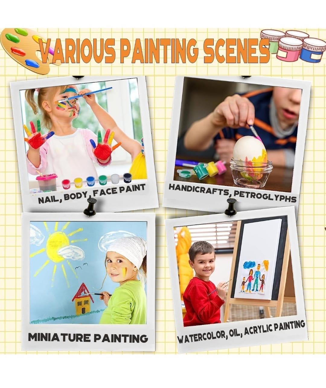 Mini Juego de Pintura Acrílica 12 Colores