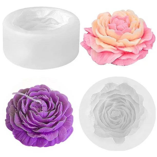 Molde para Velones y Jabones en Forma de Rosas #1