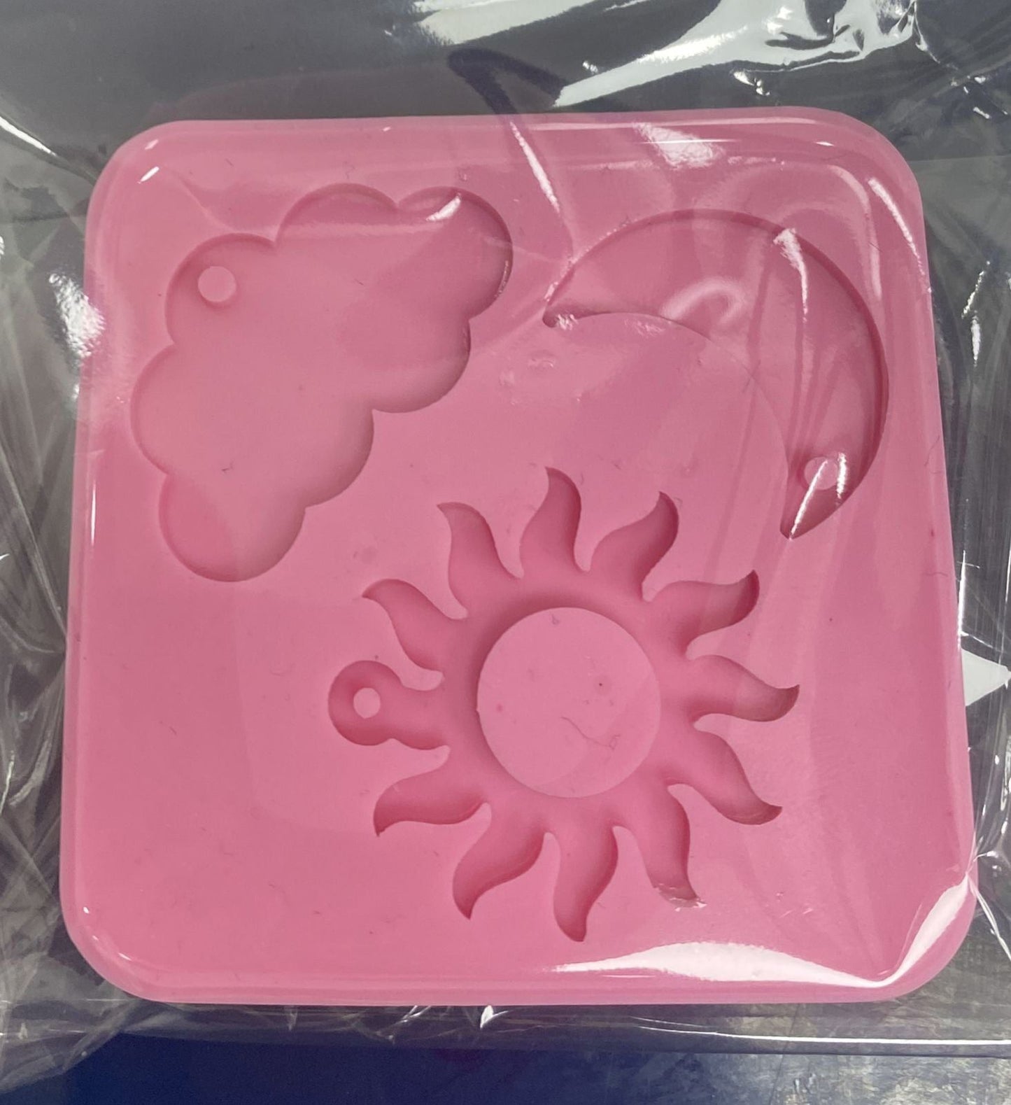 Molde Nube Luna Sol para Dijes y Aretes
