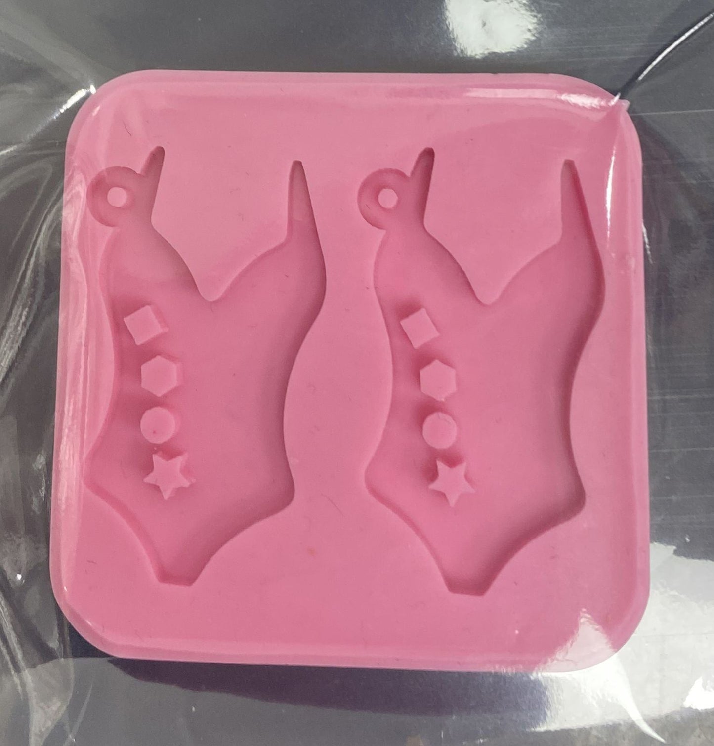 Molde Traje de Baño Doble para Dijes y Aretes
