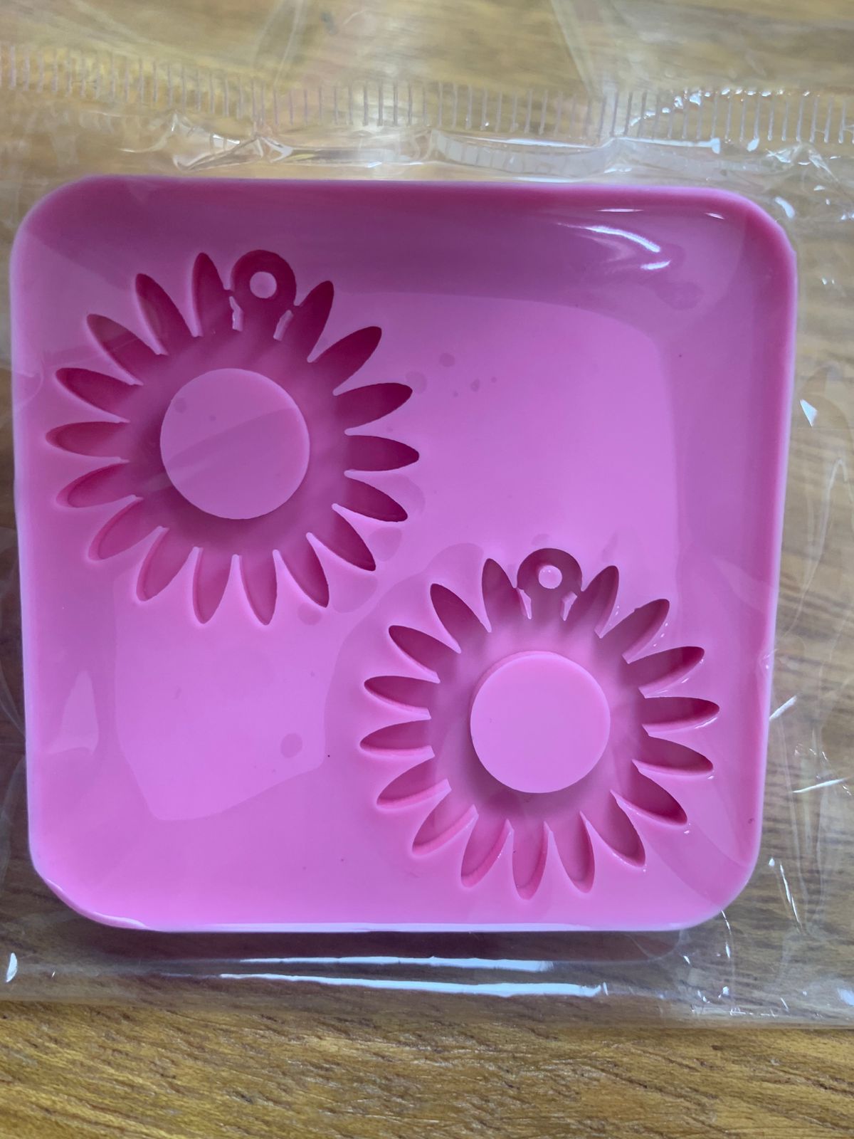 Molde de Girasol Doble para Dijes y Aretes
