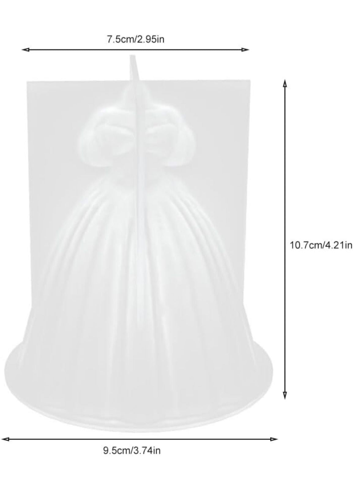 Molde de vestido para jabones y velones ideal para 15 años quinceañeras