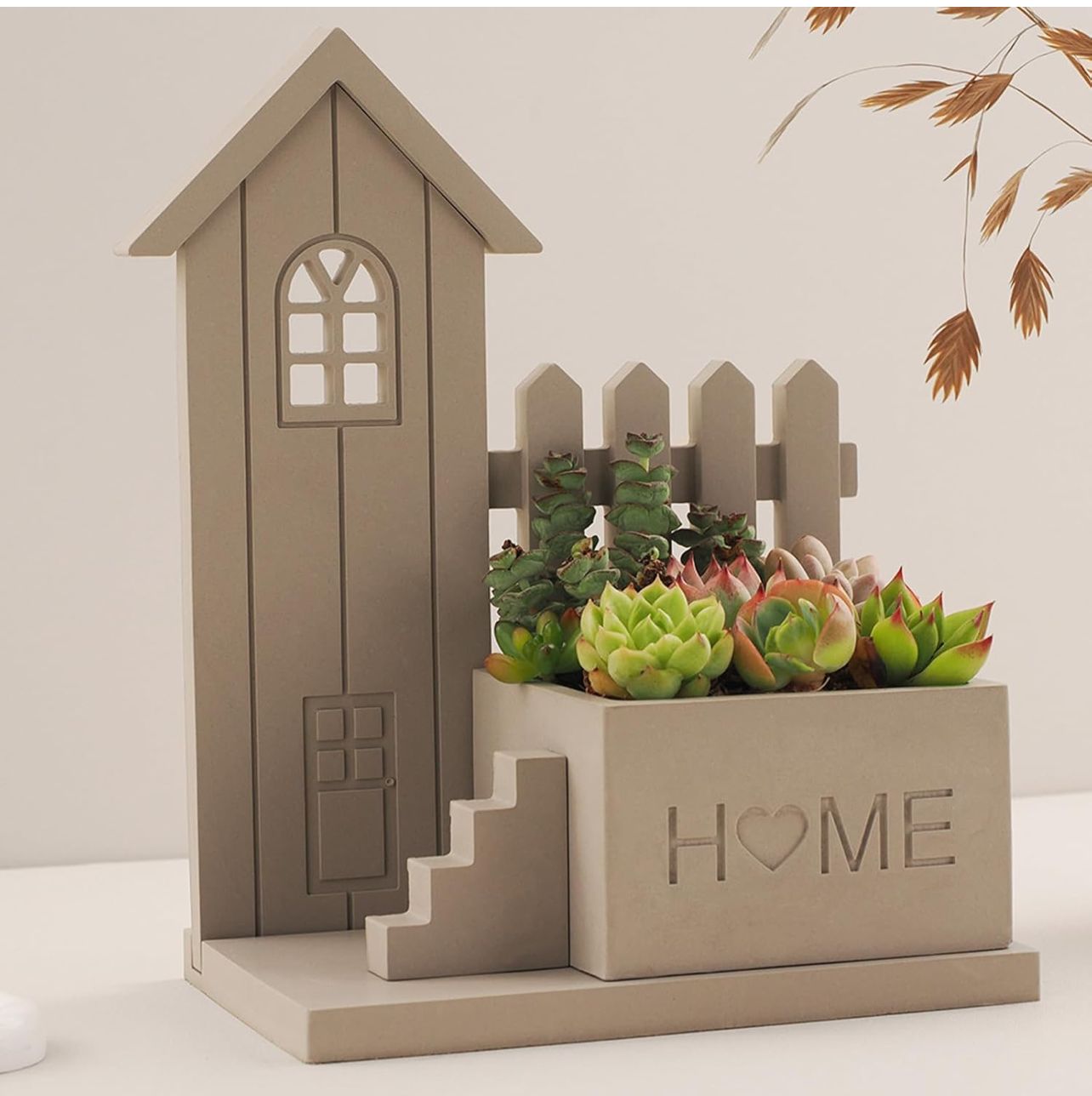 Molde de casita para macetero y adorno