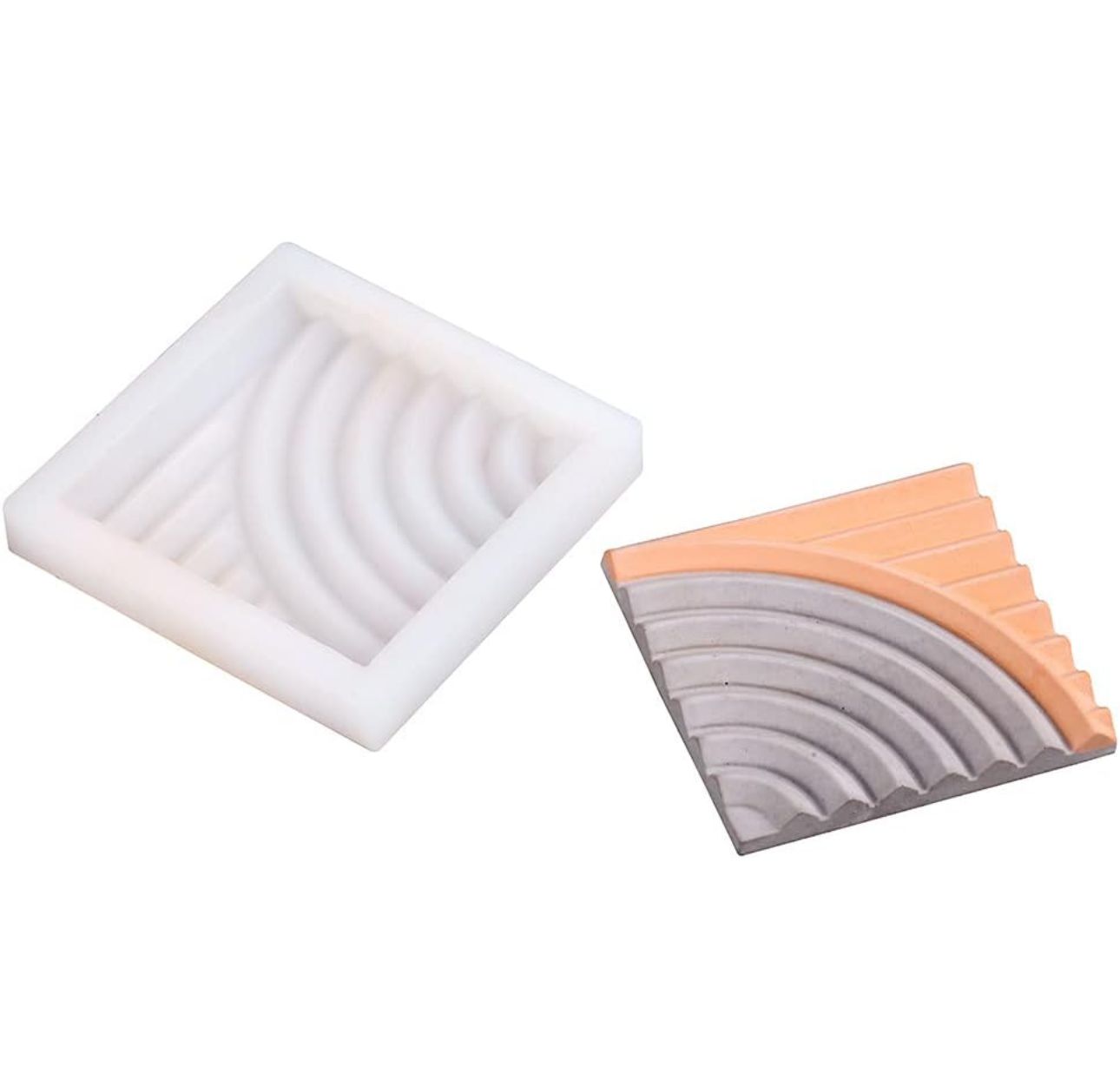 Moldes para bandejas y porta vasos a rayas