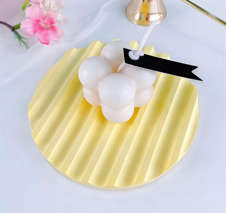 Moldes para bandejas y porta vasos a rayas
