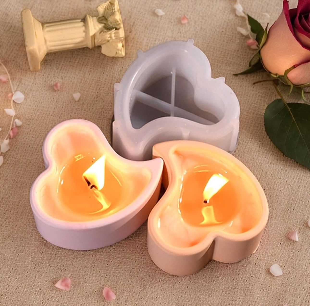 Molde de corazón para velas