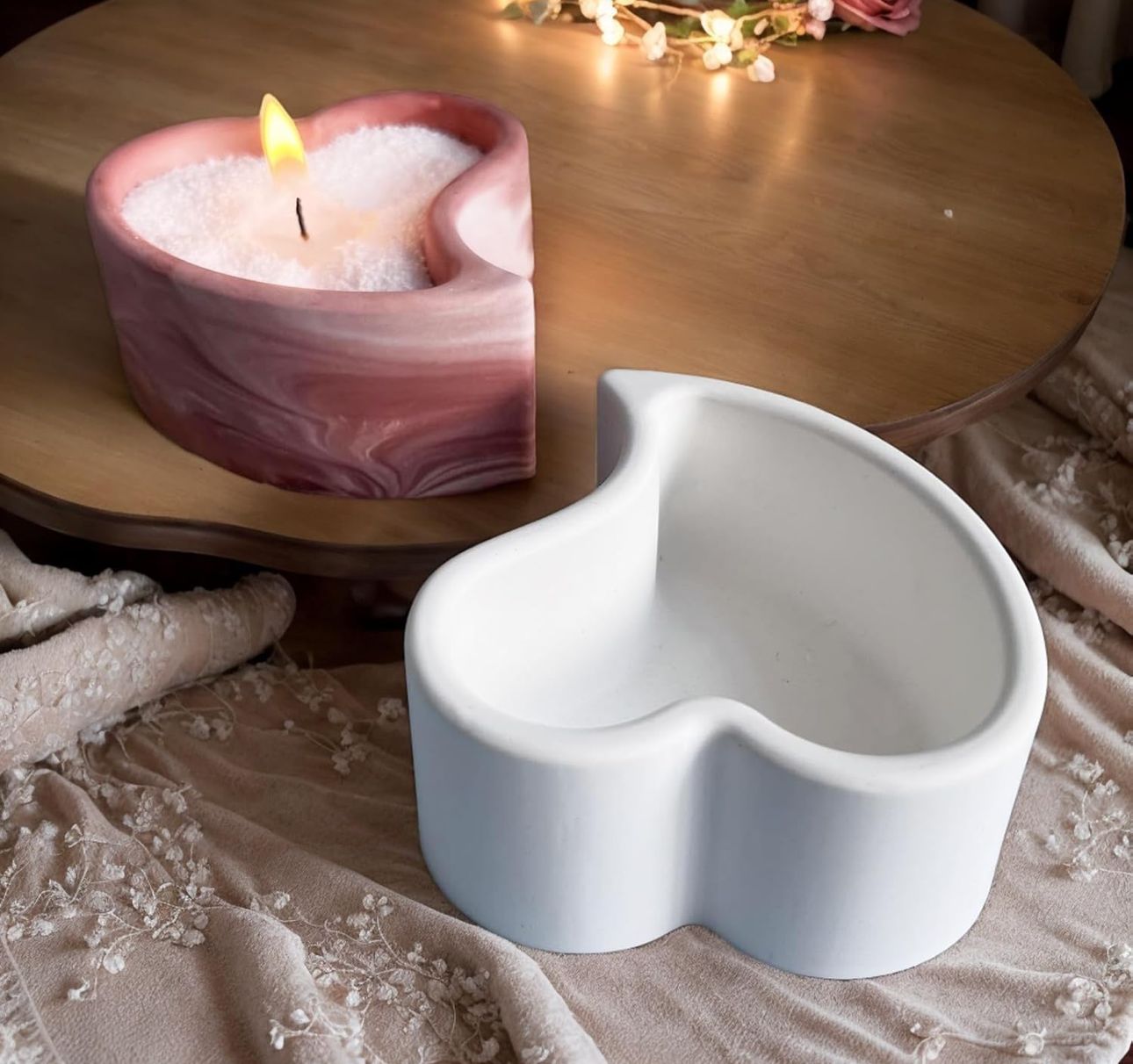 Molde de corazón para velas
