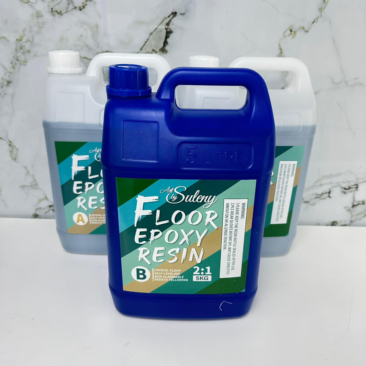 Kit de Resina Epóxica A/B 2/1 Transparente Super Clear para Pisos 15KG