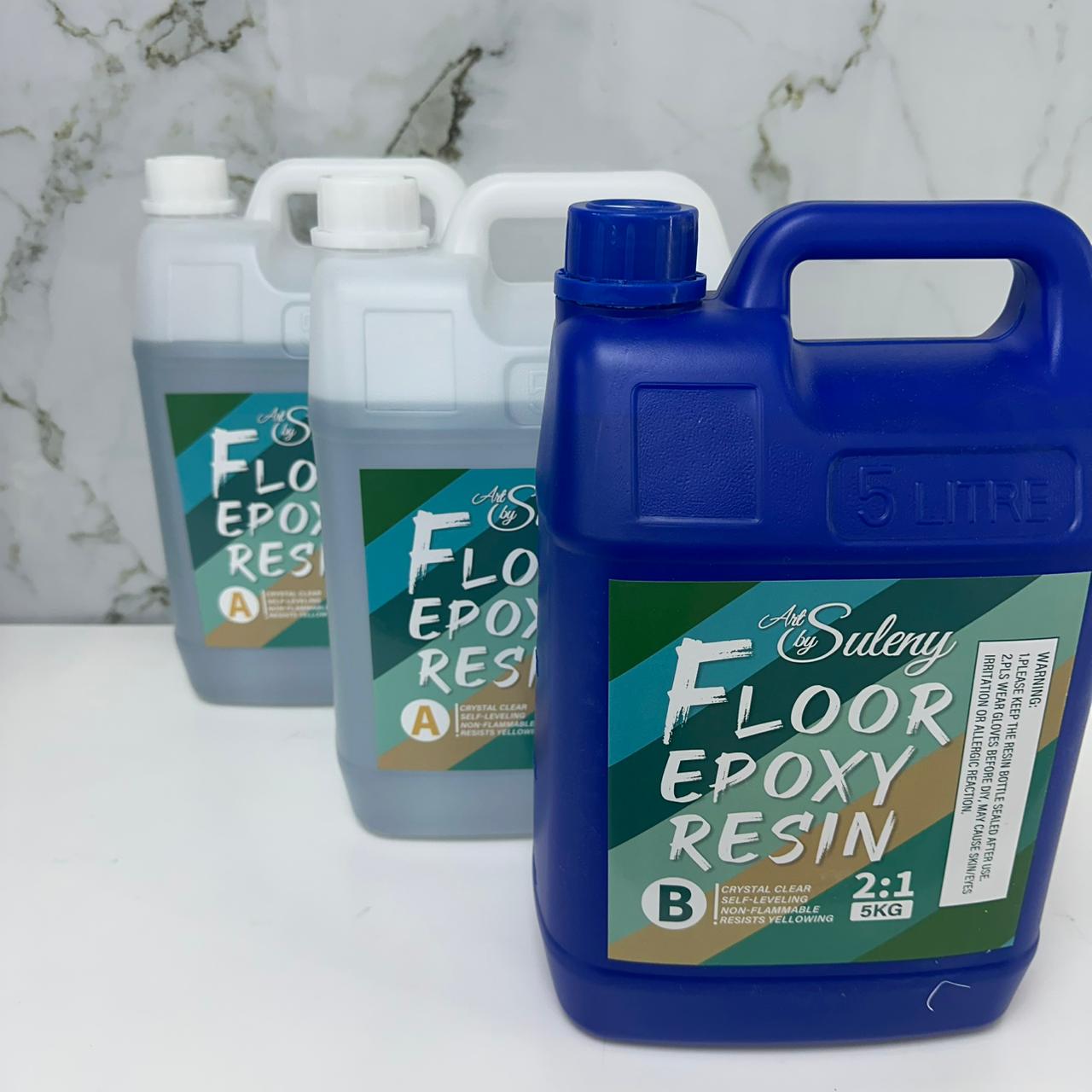 Kit de Resina Epóxica A/B 2/1 Transparente Super Clear para Pisos 15KG