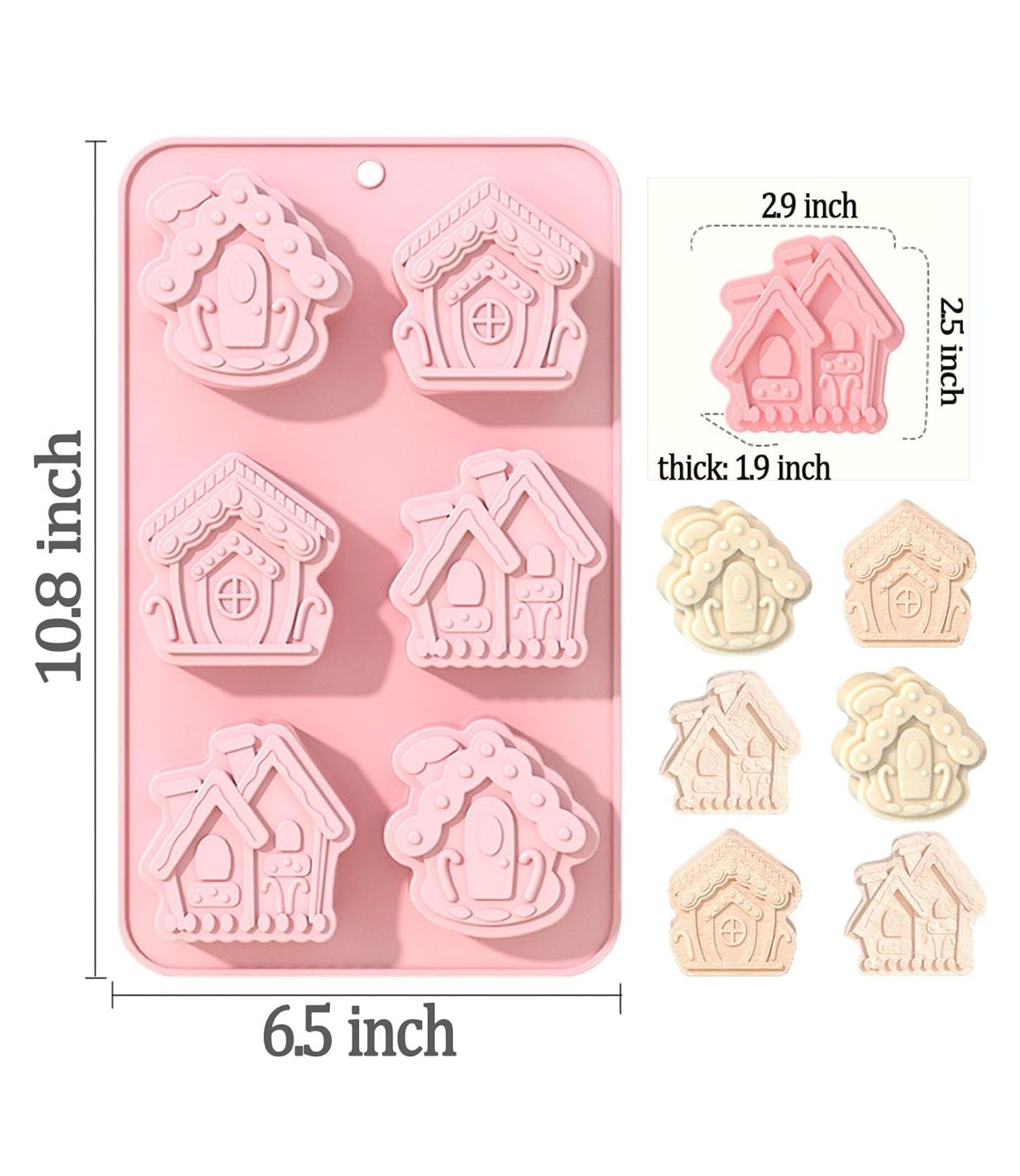 Molde para jabones con forma de Casitas