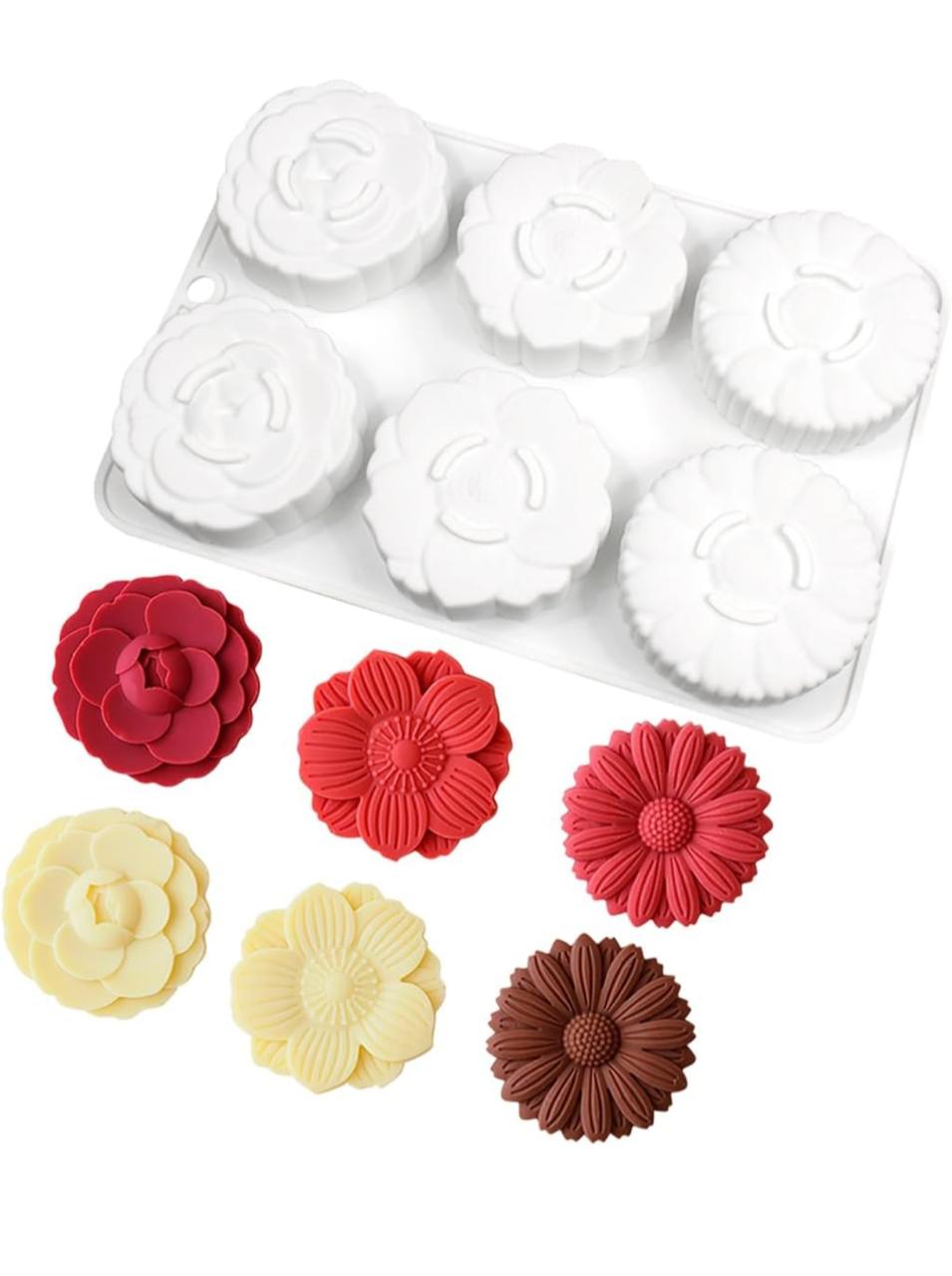 Molde de Flores para Jabones, Comestibles, Chocolate y Bizcocho