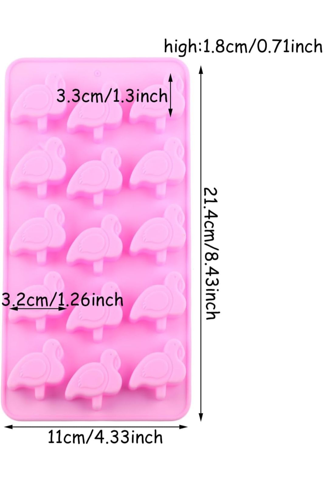 Molde de Flamencos para Jabones Artesanales, Comestibles, Chocolate y Bizcocho