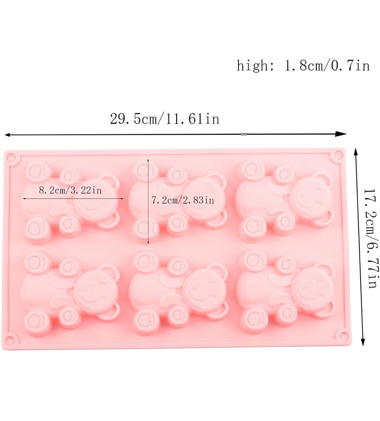 Molde de Oso para Jabones Artesanales y Manualidades, Comestibles, Chocolate y Bizcocho