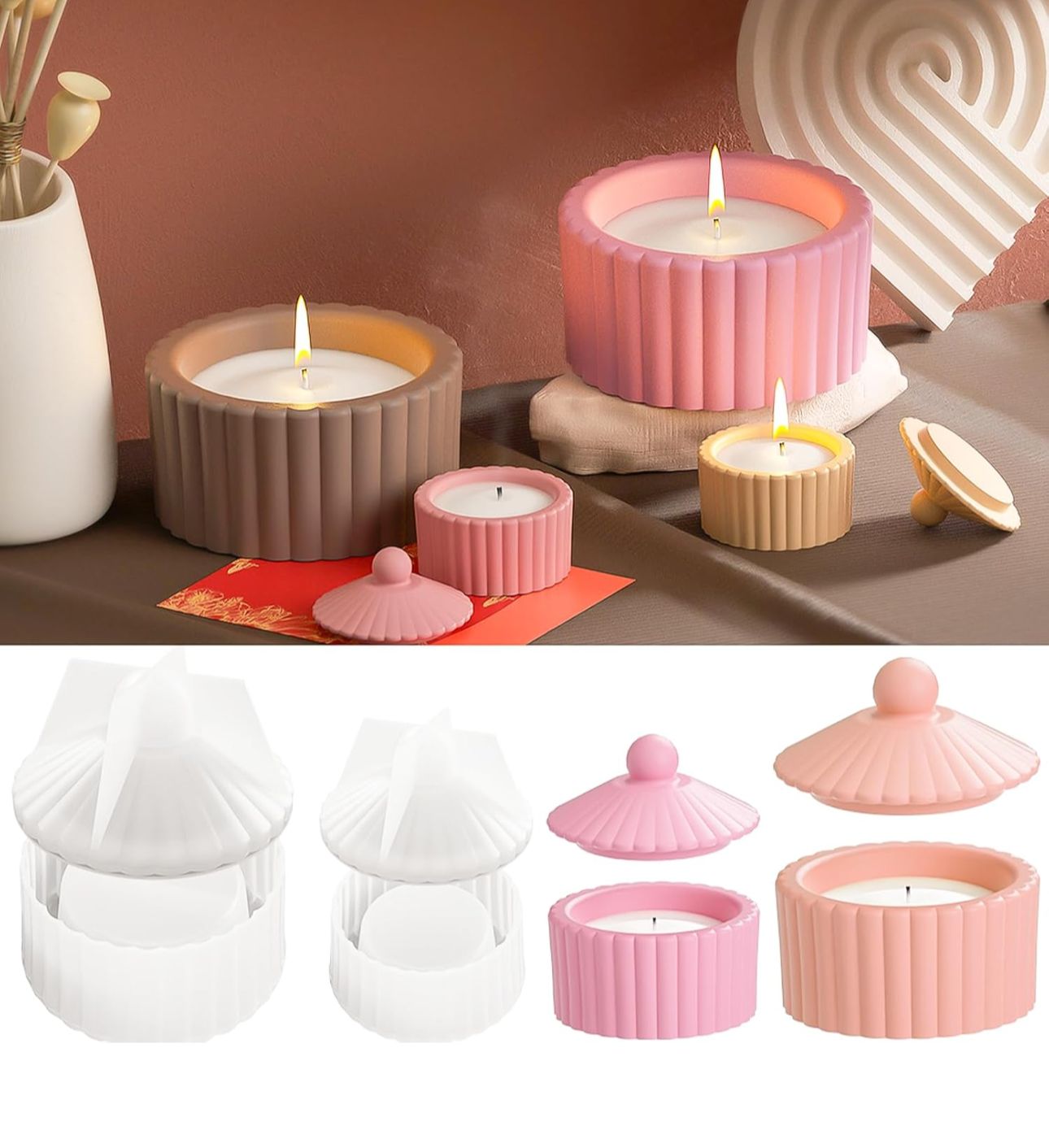Mini Molde para cofre / macetero de velones y suculenta
