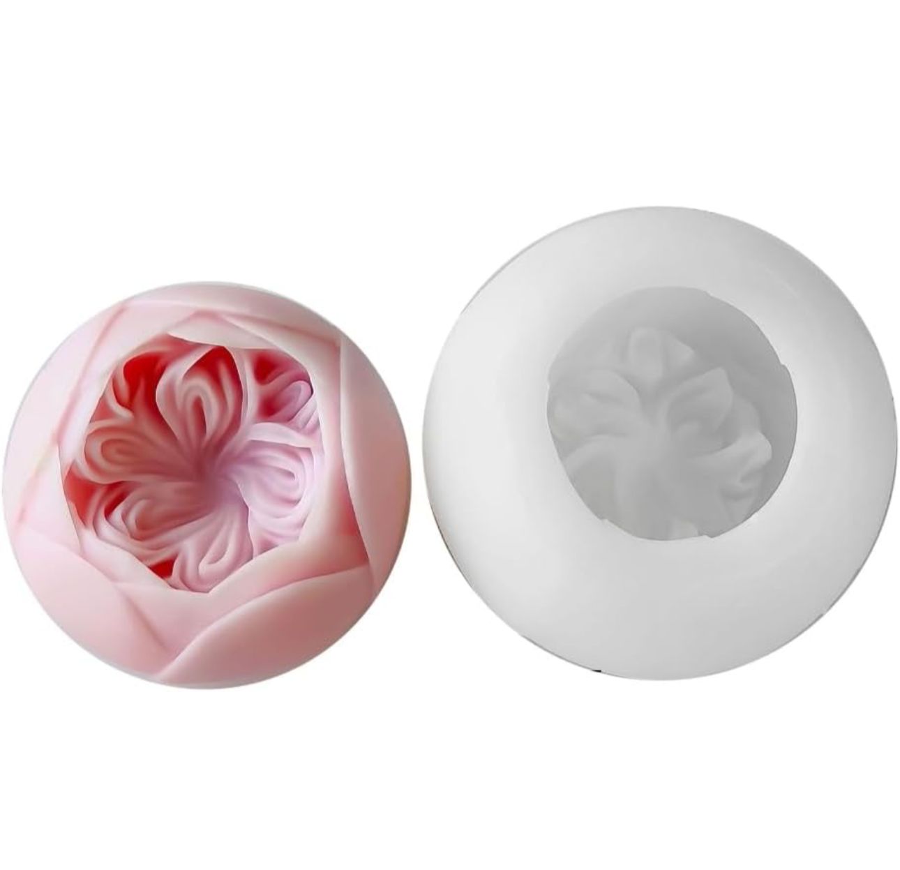 Molde Forma de Flores Capullos de Rosas para Velones, Jabones, Comestibles y Reposteria