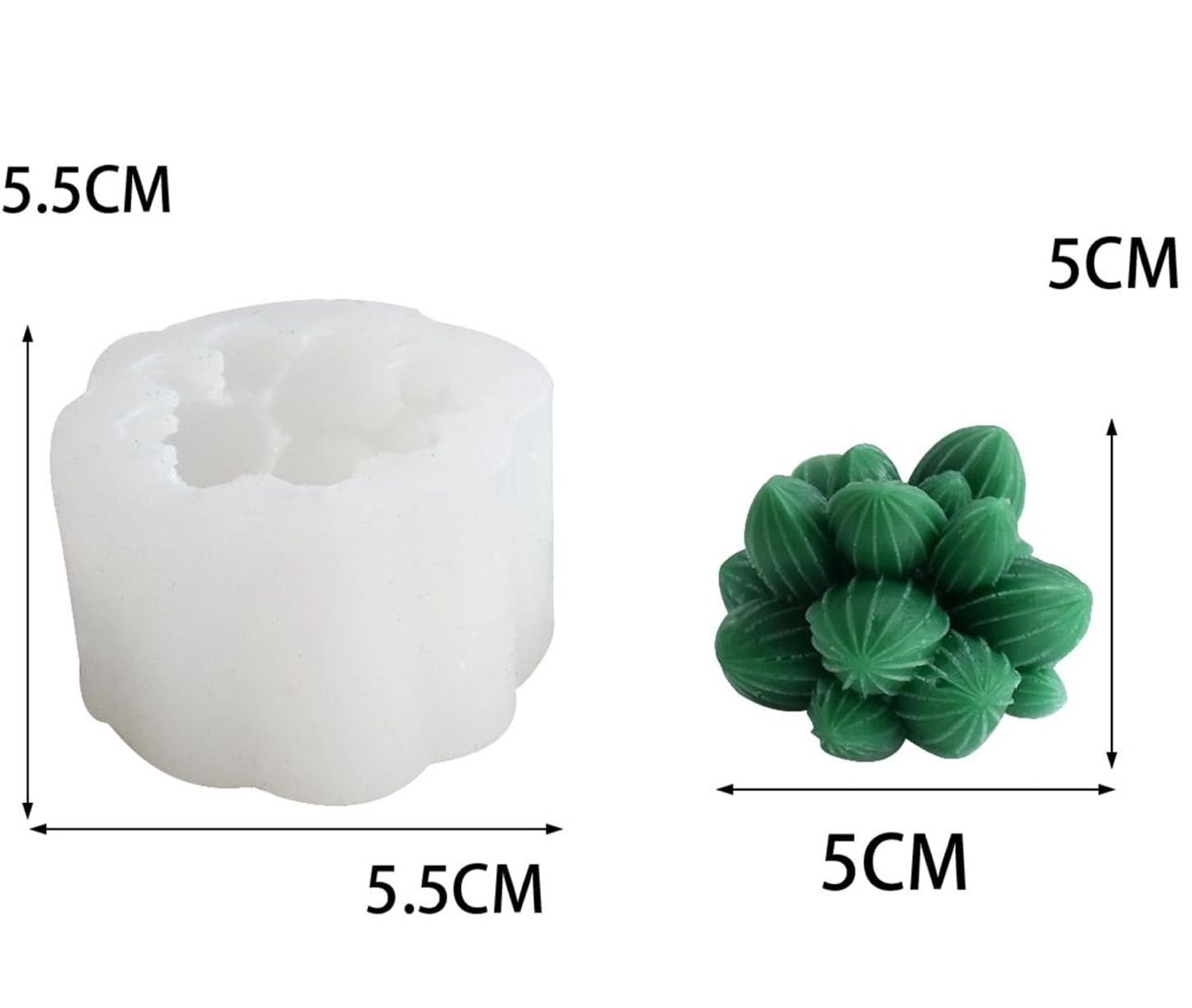Molde de cactus para velas y resina