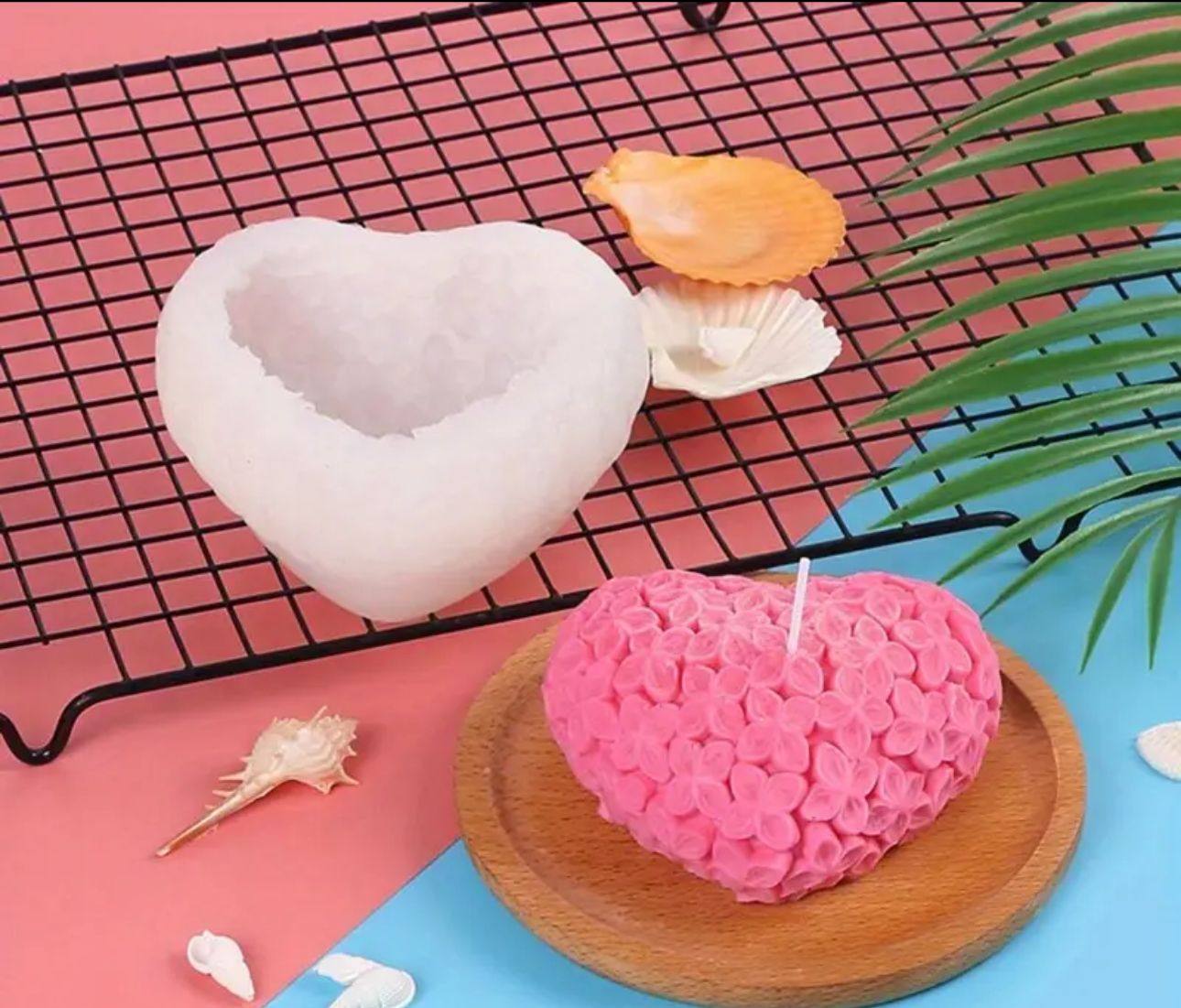 Molde de corazón para velas
