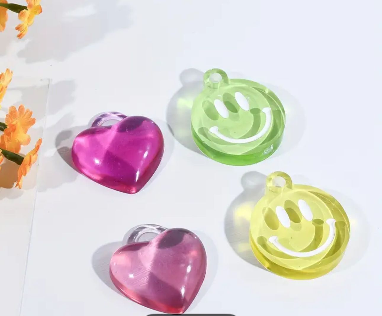 Molde de carita alegre y corazón para Colgantes o llaveros