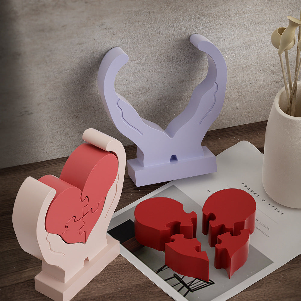 Molde de corazon para pareja de adorno
