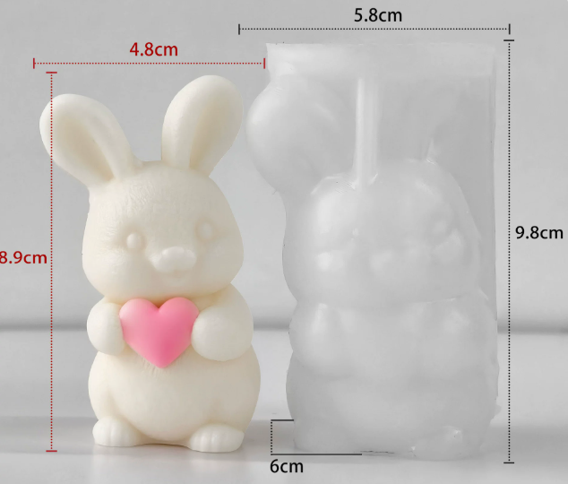Molde de Conejos de Pascua para Velas y Decoración