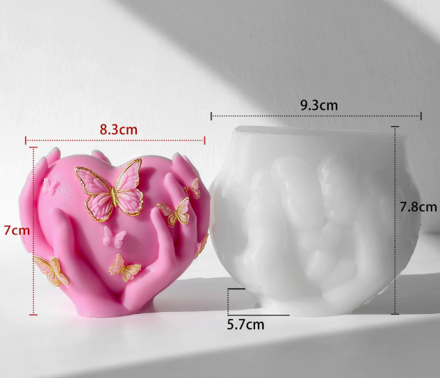 Molde de Corazón para Velas y Decoración