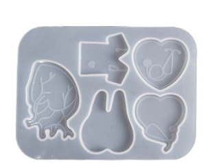 Moldes para llaveros y dijes en forma de medicina, órganos, y posiciones médicas