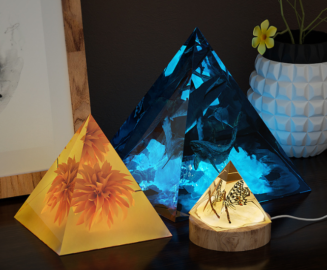 Molde encapsulado Esfera, Cubo y Pirámide
