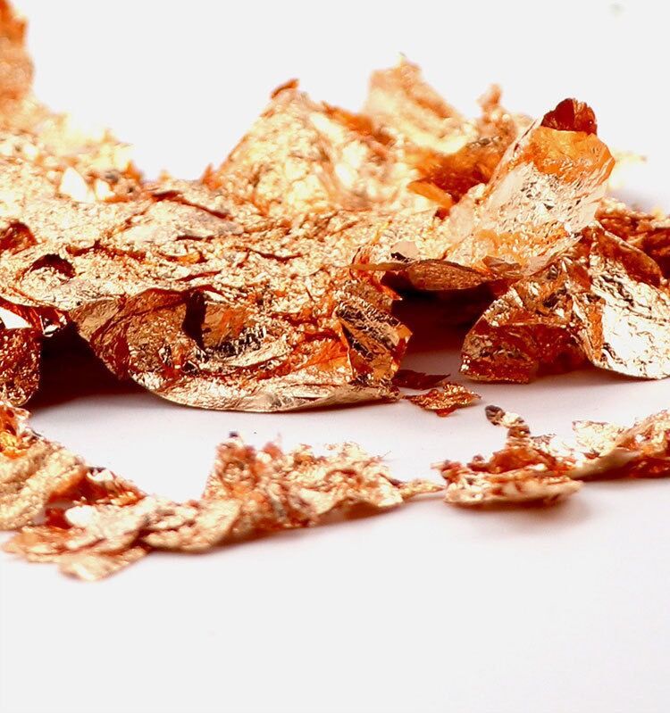 Copos de hojas de imitacion Oro, Plata o Rose Gold Laminas
