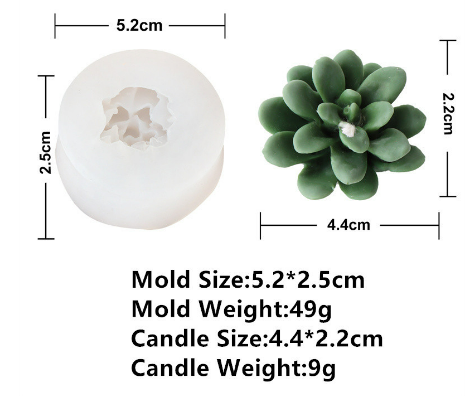 Molde para Velones y Jabones en Forma de Flor #5