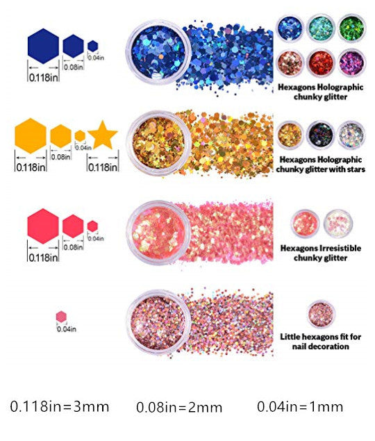 Glitter Holografico Pqte de 2 Colores