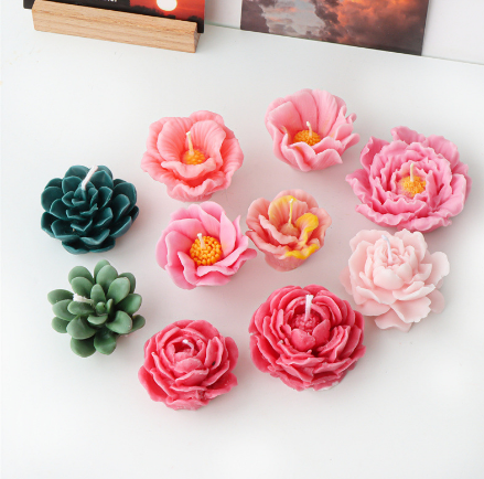 Molde para Velones y Jabones en Forma de Flor #4